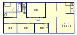 住宅用火災警報器を設置する必要のない居室(7m2以上)が5室以上ある階の場合